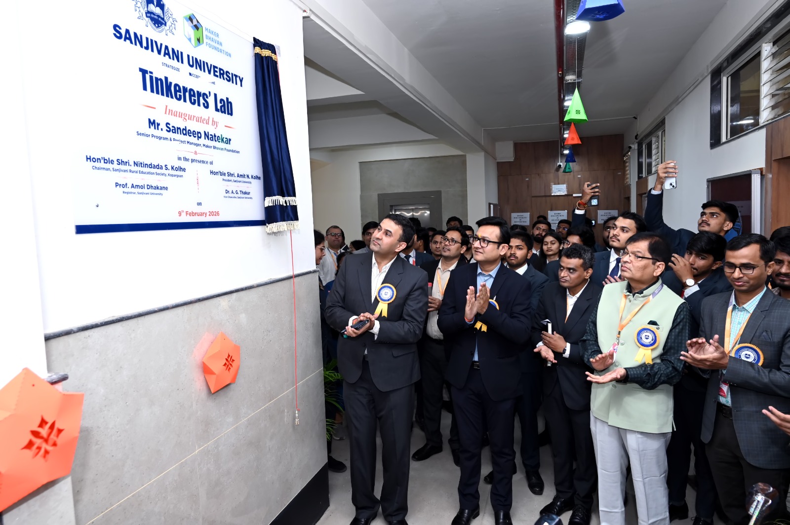 ग्रामीण विद्यार्थ्यांना सर्जनशिलता आणि कौशल्ये विकसीत करण्याची संधी - संदीप नाटेकर...संजीवनी युनिव्हर्सिटीमध्ये ‘टिंकरर्स लॅब’चे उद्घाटन